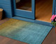 3' X 5' Brown Blue And Taupe Ombre Washable Indoor Outdoor Area Rug
