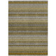 10' X 14' Coffee And Taupe Striped Washable Indoor Outdoor Area Rug