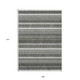 9' X 12' Gray Charcoal And Ivory Striped Washable Indoor Outdoor Area Rug