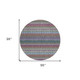 8' Taupe Purple And Blue Round Striped Washable Indoor Outdoor Area Rug