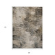 8' X 10' Taupe Beige And Brown Abstract Washable Indoor Outdoor Area Rug