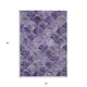 3' X 5' Purple Lilac And Lavender Abstract Washable Indoor Outdoor Area Rug