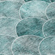 9' X 12' Teal Blue Aqua And Gray Abstract Washable Indoor Outdoor Area Rug