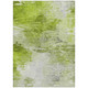 9' X 12' Artichoke Green And Lime Green Abstract Washable Indoor Outdoor Area Rug