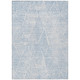 8' X 10' Denim Blue Ivory And Gray Geometric Washable Indoor Outdoor Area Rug