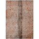8' X 10' Orange Peach And Brown Abstract Washable Indoor Outdoor Area Rug