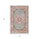 4' X 6' Gray And Gold Medallion Distressed Area Rug