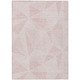 5' X 8' Blush And Pink Geometric Washable Indoor Outdoor Area Rug