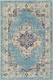 2' X 3' Blue And Ivory Southwestern Distressed Area Rug