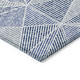 8' X 10' Navy Blue And Denim Blue Geometric Washable Indoor Outdoor Area Rug