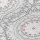 9' X 12' Silver Ivory And Gray Floral Medallion Washable Indoor Outdoor Area Rug