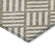3' X 5' Brown And Ivory Geometric Washable Indoor Outdoor Area Rug