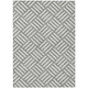 5' X 8' Gray And Ivory Geometric Washable Indoor Outdoor Area Rug