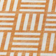5' X 8' Orange And Ivory Geometric Washable Indoor Outdoor Area Rug