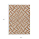 10' X 14' Orange And Ivory Geometric Washable Indoor Outdoor Area Rug