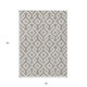 3' X 5' Taupe And Ivory Geometric Washable Indoor Outdoor Area Rug