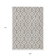 9' X 12' Taupe And Ivory Geometric Washable Indoor Outdoor Area Rug