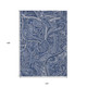 10' X 14' Navy Blue And Sky Blue Paisley Washable Indoor Outdoor Area Rug