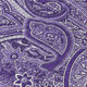 8' X 10' Purple Lavender And Silver Paisley Washable Indoor Outdoor Area Rug