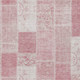 5' X 8' Pink Blush And Ivory Patchwork Washable Indoor Outdoor Area Rug