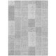 10' X 14' Silver Gray And Graphite Patchwork Washable Indoor Outdoor Area Rug