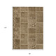 8' X 10' Brown And Beige Patchwork Washable Indoor Outdoor Area Rug