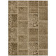 10' X 14' Brown And Beige Patchwork Washable Indoor Outdoor Area Rug