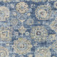8' X 10' Navy Blue And Beige Floral Washable Indoor Outdoor Area Rug