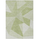 9' X 12' Artichoke Green Mint Green And Sage Geometric Washable Indoor Outdoor Area Rug
