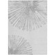 10' X 14' Gray And Ivory Abstract Washable Indoor Outdoor Area Rug