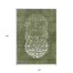 10' X 14' Olive Green And Artichoke Green Abstract Washable Indoor Outdoor Area Rug