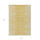 8' X 10' Gold And Ivory Abstract Washable Indoor Outdoor Area Rug