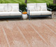 8' X 10' Salmon And Ivory Abstract Washable Indoor Outdoor Area Rug