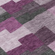 10' X 14' Merlot Mauve And Charcoal Geometric Washable Indoor Outdoor Area Rug