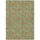 10' X 14' Green Copper And Sage Floral Washable Indoor Outdoor Area Rug