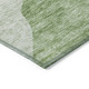 8' Olive Green And Fern Green Round Abstract Washable Indoor Outdoor Area Rug