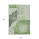 10' X 14' Olive Green And Fern Green Abstract Washable Indoor Outdoor Area Rug