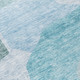 10' X 14' Teal Blue Artichoke Green And Blue Abstract Washable Indoor Outdoor Area Rug