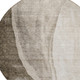 8' Taupe And Brown Round Abstract Washable Indoor Outdoor Area Rug