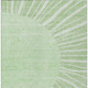 5' X 8' Green And Mint Green Abstract Washable Indoor Outdoor Area Rug
