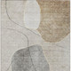 10' X 14' Beige Brown And Taupe Abstract Washable Indoor Outdoor Area Rug