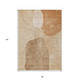 3' X 5' Orange Copper And Terra Cotta Abstract Washable Indoor Outdoor Area Rug