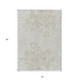 3' X 5' Beige Tan And Ivory Floral Washable Indoor Outdoor Area Rug