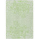 9' X 12' Mint Green Artichoke Green And Ivory Floral Washable Indoor Outdoor Area Rug