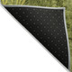 8' Olive Green And Fern Green Round Floral Washable Indoor Outdoor Area Rug