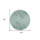 8' Sage Fern Green And Ivory Round Floral Washable Indoor Outdoor Area Rug