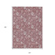 10' X 14' Blush Pink And Mauve Floral Washable Indoor Outdoor Area Rug