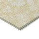 5' X 8' Yellow Wheat And Ivory Floral Washable Indoor Outdoor Area Rug
