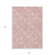 8' X 10' Pink Ivory And Blush Floral Washable Indoor Outdoor Area Rug
