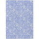 3' X 5' Sky Blue Denim Blue And Ivory Floral Washable Indoor Outdoor Area Rug